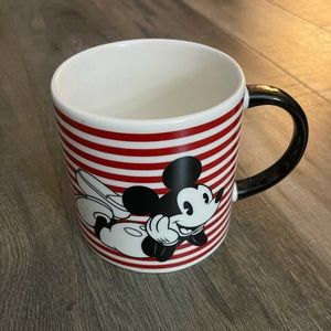 Disney Mickey Mouse mug oversized red stripe